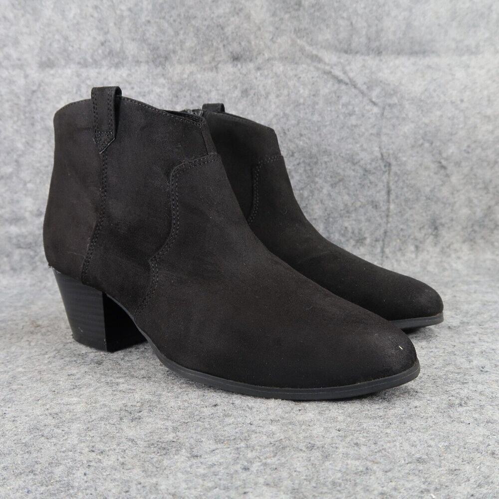 Old Navy Shoes Women 7 Bootie Western Classic Block Heel Fashion Lifestyle Black